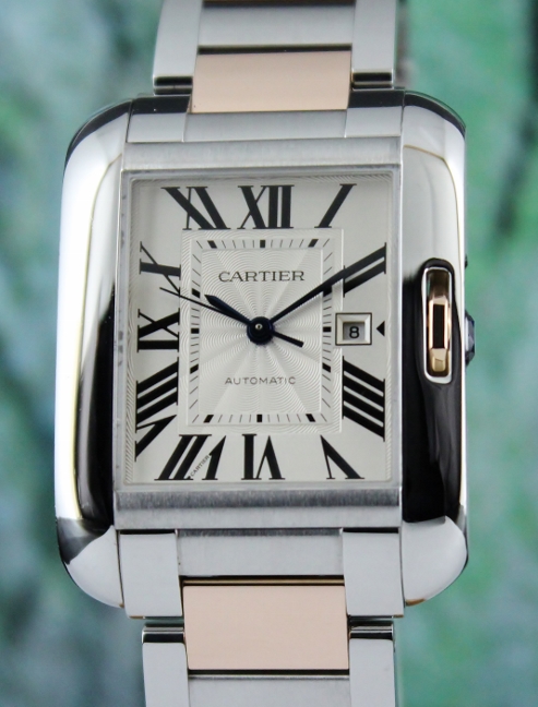 (image for) Cartier Tank Angalise Xl 18K Rose Gold & Stainless Steel Automatic Watch / W5310006